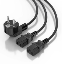 foto de CABLE ALIMENTACION CPU AISENS CEE7/M-2XC13/H NEGRO 3mts