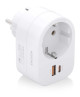 foto de REGLETA PARED AISENS 1 TOMA USB-C 20W PD3.0 USB-A 20W QC3.0 BLANCO