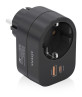 foto de REGLETA PARED AISENS 1 TOMA USB-C 20W PD3.0 USB-A 20W QC3.0 NEGRO