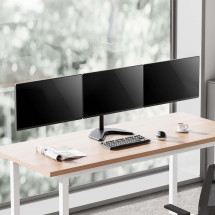 foto de SOPORTE MONITOR AISENS MESA PEANA GIRA INCLI 3 MONI 10KG (3 PIV 2 BRAZOS)13-27