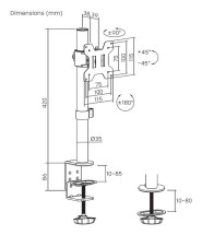 foto de SOPORTE MONITOR AISENS MESA ECO GIRA INCLI MONITOR/TV 10KG 17-32 NEGRO