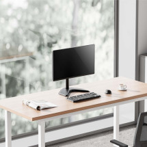 foto de SOPORTE MONITOR AISENS MESA PEANA GIRA INCLI MONITOR/TV 10KG 17-32 NEGRO