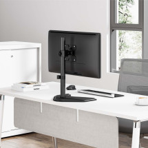 foto de SOPORTE MONITOR AISENS MESA PEANA GIRA INCLI MONITOR/TV 10KG 17-32 NEGRO