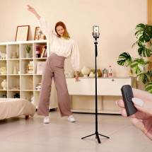 foto de PALO TRIPODE AISENS SELFIE MANDO A DISTANCIA BLUETOOTH 3 EN 1 NEGRO