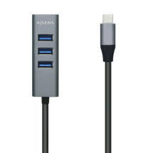 foto de HUB AISENS USB 3.1 USB-C USB-C/M-4XTIPO A/H GRIS 10CM
