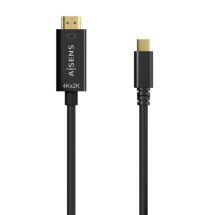 foto de CABLE CONVERSOR AISENS 4K30HZ USB-C/M-HDMI/M NEGRO 1.8M