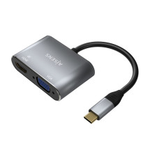 foto de CABLE CONVERSOR AISENS USB-C A VGA/HDMI 4K GRIS 15CM