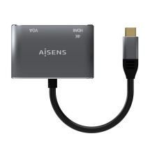 foto de CABLE CONVERSOR AISENS USB-C A VGA/HDMI 4K GRIS 15CM