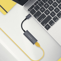 foto de CABLE CONVERSOR AISENS USB3.1 GEN1 USB-C A ETHERNET GIGABIT GRIS 15CM