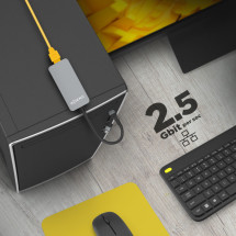 foto de CABLE CONVERSOR AISENS USB3.2 GEN1 USB-A+USB-C A ETHERNET 2.5G GRIS 15CM