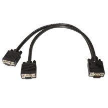 foto de CABLE AISENS BIFURCADOR SVGA HDB15/M-2XHDB15/H NEGRO 45 CM