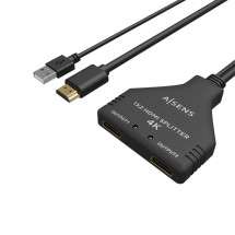foto de DUPLICADOR AISENS HDMI 4K30HZ 1X2 CON ALIMENTACION USB 30CM