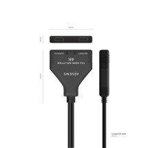 foto de DUPLICADOR AISENS HDMI 4K30HZ 1X2 CON ALIMENTACION USB 30CM
