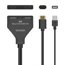 foto de DUPLICADOR AISENS HDMI 4K30HZ 1X2 CON ALIMENTACION USB 30CM