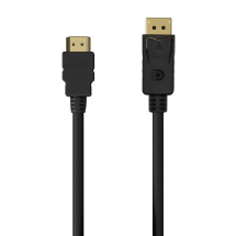 foto de CABLE CONVERSOR AISENS DISPLAYPORT A HDMI DP/M-HDMI/M NEGRO 0.5M
