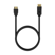 foto de CABLE CONVERSOR AISENS DISPLAYPORT A HDMI DP/M-HDMI/M NEGRO 0.5M