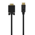 foto de CABLE CONVERSOR AISENS DISPLAYPORT A VGA DP/M-VGA/M NEGRO 1.0M