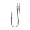 foto de CABLE ADAPTADOR AISENS AUDIO JACK 3.5 4P/H-2XJACK 3.5 3P/M 25CM