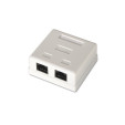foto de ROSETA DE SUPERFICIE AISENS RJ45 CAT.6 UTP 2 TOMAS BLANCO