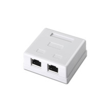foto de ROSETA DE SUPERFICIE AISENS RJ45 CAT.6 FTP 2 TOMAS BLANCO