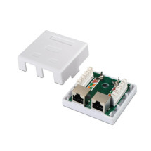 foto de ROSETA DE SUPERFICIE AISENS RJ45 CAT.6 FTP 2 TOMAS BLANCO