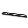 foto de PANEL PARCHEO AISENS 24 PUERTOS RJ45 CAT.6 UTP 19 1U DUAL IDC NEGRO
