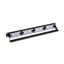 foto de PANEL PARCHEO AISENS 24 PUERTOS RJ45 CAT.6 UTP 1U DUAL IDC GESTION CABLES