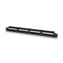 foto de PANEL PARCHEO AISENS 24 PUERTOS RJ45 CAT.6 UTP 1U DUAL IDC GESTION CABLES