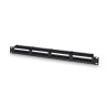 foto de PANEL PARCHEO AISENS 24 PUERTOS RJ45 CAT.6 UTP 1U DUAL IDC GESTION CABLES