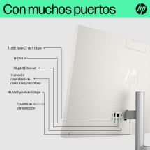 foto de HP 24-cr0040ns Intel? Core? i3 i3-1315U 60,5 cm (23.8) 1920 x 1080 Pixeles 8 GB DDR4-SDRAM 512 GB SSD Windows 11 Home Wi-Fi 6 (802.11ax) Blanco