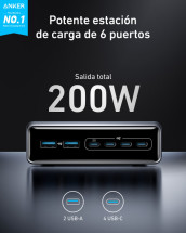 foto de CARGADOR ANKER PRIME CHARGER (200W 6 PORTS GAN)
