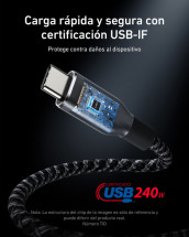 foto de CABLE ANKER ANKER PRIME USB-C TO USB-C CABLE (3FT 240W UPCYCLED-BRAIDED)