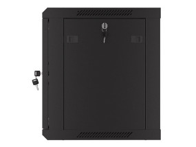 foto de ARMARIO LANBERG 9U 600X450 CON PUERTA PERFORADA RACK 19 H-60 KG NEGRO FLAT PACK