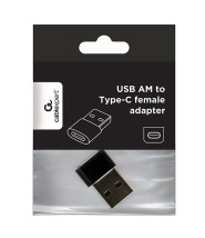 foto de ADAPTADOR GEMBIRD USB AM A TIPO C HEMBRA, NEGRO