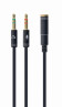 foto de CABLE ADAPTADOR GEMBIRD-HEMBRA 4PINES 3,5MM A 2 STEREO 3,5MM NEGRO, C.METALIC