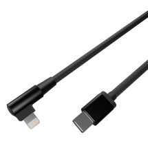 foto de CABLE GEMBIRD USB CM-8PIN DE 8 PINES TRENZADO DE ALGODON EN ANGULO, 0,2 M,NEGRO