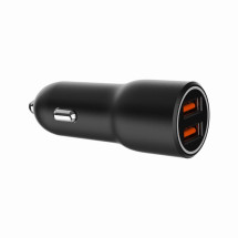 foto de CARGADOR RAPIDO PARA COCHE GEMBIRD CON 2 PUERTOS USB, QC3.0, 36 W, NEGRO