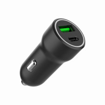 foto de CARGADOR RAPIDO PARA COCHE GEMBIRD CON 2 PUERTOS USB, TIPO C PD, 20 W, NEGRO