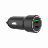 foto de CARGADOR RAPIDO PARA COCHE GEMBIRD CON 2 PUERTOS USB, TIPO C PD, 20 W, NEGRO