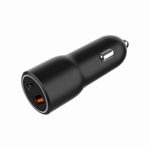 foto de CARGADOR RAPIDO PARA COCHE GEMBIRD CON 2 PUERTOS USB, TIPO C PD, 38 W, NEGRO