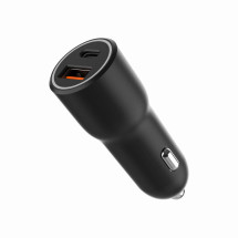 foto de CARGADOR RAPIDO PARA COCHE GEMBIRD CON 2 PUERTOS USB, TIPO C PD, 38 W, NEGRO