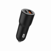 foto de CARGADOR RAPIDO PARA COCHE GEMBIRD CON 2 PUERTOS USB, TIPO C PD, 38 W, NEGRO