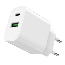 foto de CARGADOR RAPIDO USB GEMBIRD DE 2 PUERTOS Y 20 W, BLANCO