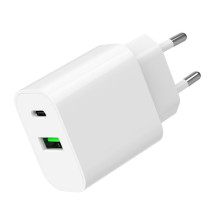 foto de CARGADOR RAPIDO USB GEMBIRD DE 2 PUERTOS Y 20 W, BLANCO