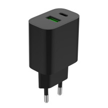 foto de CARGADOR RAPIDO USB GEMBIRD DE 2 PUERTOS Y 20 W, NEGRO