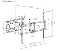 foto de SOPORTE DE PARED GEMBIRD PARA TV CON MOVIMIENTO COMPLETO, 60 - 120''