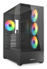 foto de CAJA GAMING ATX SHARKOON AK6 TGV 4XVENT 120MM 2XUSB SN FUENTE NEGRO