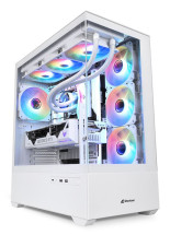 foto de CAJA GAMING ATX SHARKOON AK6 TGV 4XVENT 120MM 2XUSB SN FUENTE BLANCO