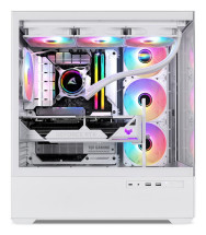 foto de CAJA GAMING ATX SHARKOON AK6 TGV 4XVENT 120MM 2XUSB SN FUENTE BLANCO