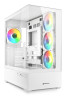 foto de CAJA GAMING ATX SHARKOON AK6 TGV 4XVENT 120MM 2XUSB SN FUENTE BLANCO